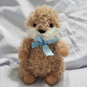 Walgreens Fluffy Hamster Plush 10" Stuffed Animal Toy Curly Year 2020 Blue Bow